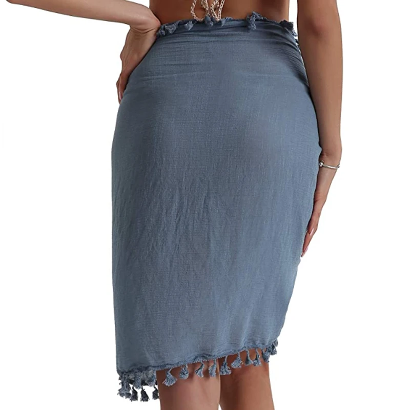 Модные женские летние купальники бикини накидка пляжная Макси Длинная юбка с