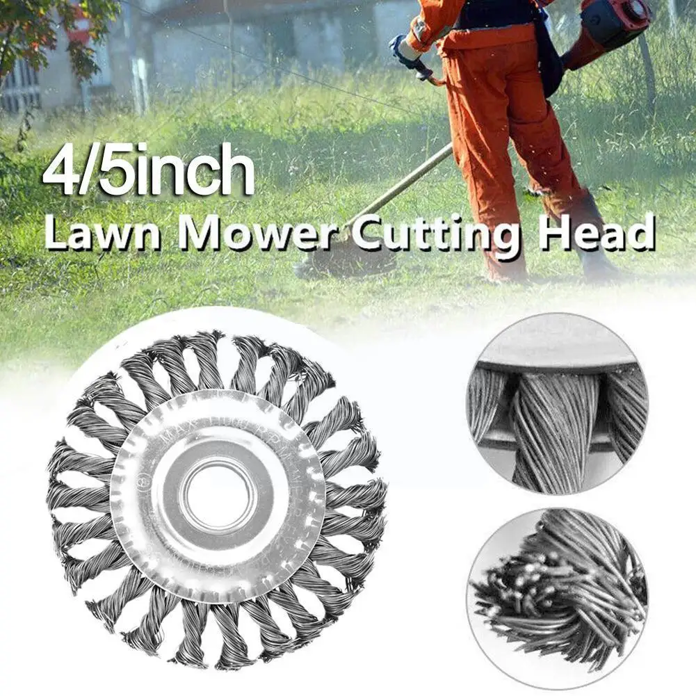 

100mm/125mm Steel Wire Trimmer Head Grass Brush Cutter Kit Removal Weeding Dust For Lawnmower Fixing Gearbox Plate N5W9