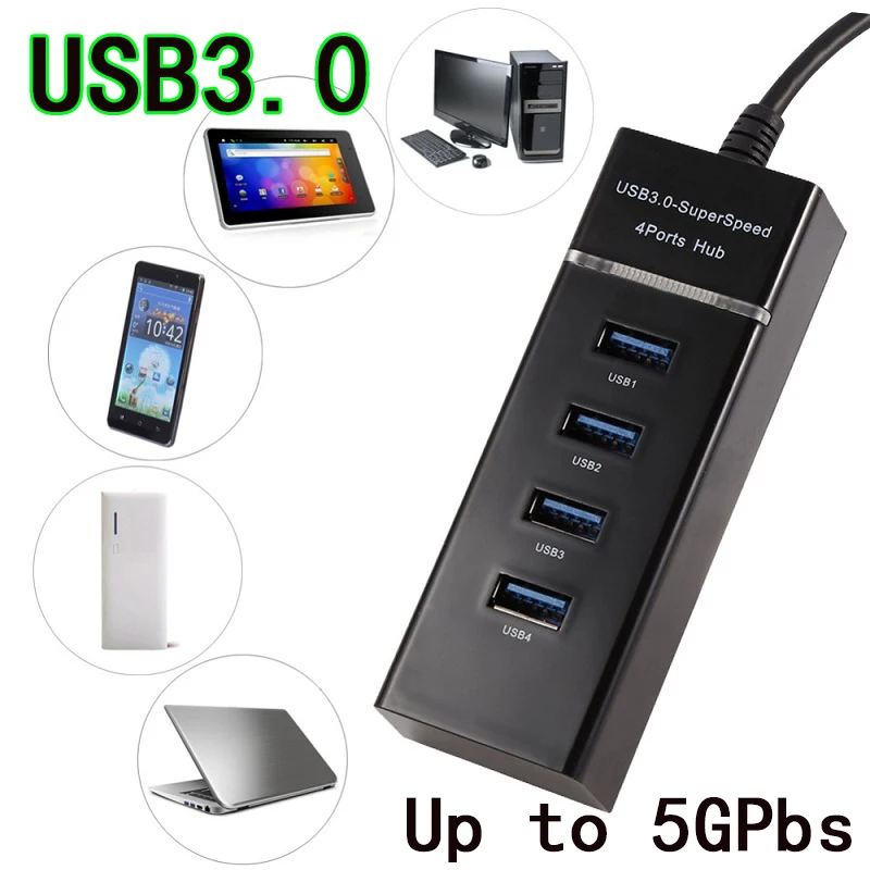 Usb хаб 3 0 мульти USB3.0 док станция USB Высокоскоростной разветвитель 4 Порты