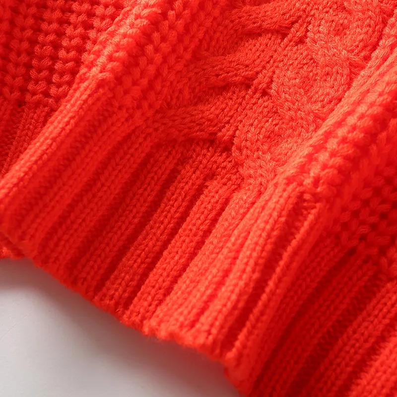 Artsnie Winter Turtleneck Sweater Women Lantern Sleeve Warm Pull Femme Hiver Sweet Red Knitted Cropped Sweaters Jumper Female | Женская