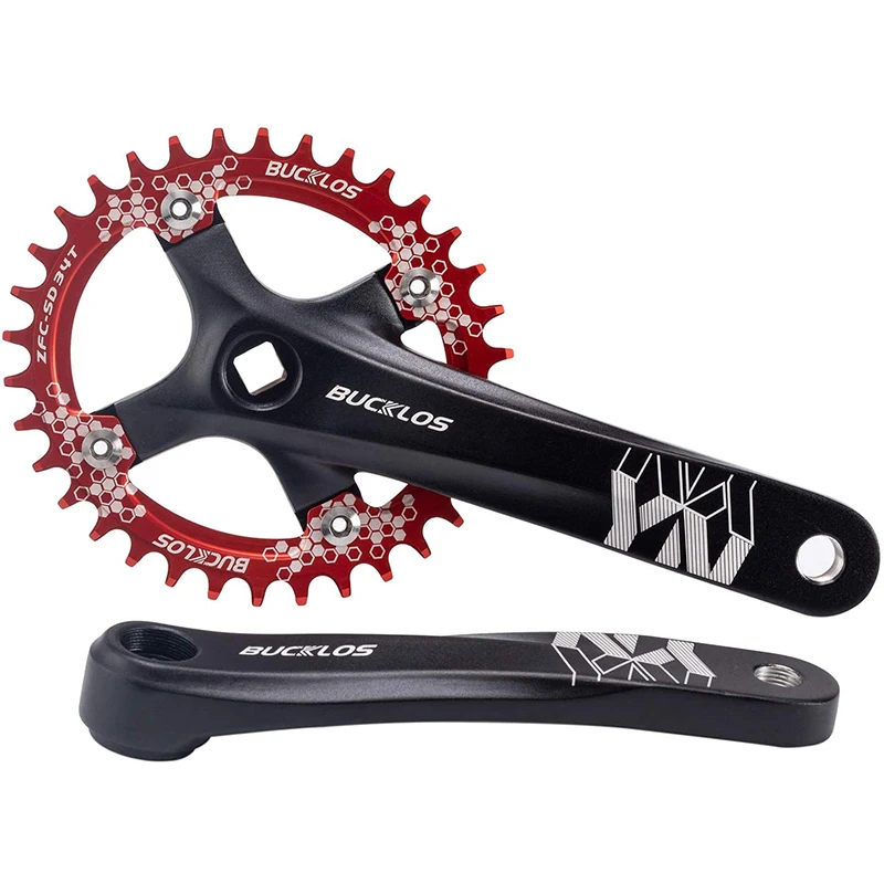 

BUCKLOS 104BCD Crankset 170mm Mountain Bike Crank Narrow Wide 104 BCD Chainring Round Oval 32T 34T 36T 38T 40T 42T Bicycle Part