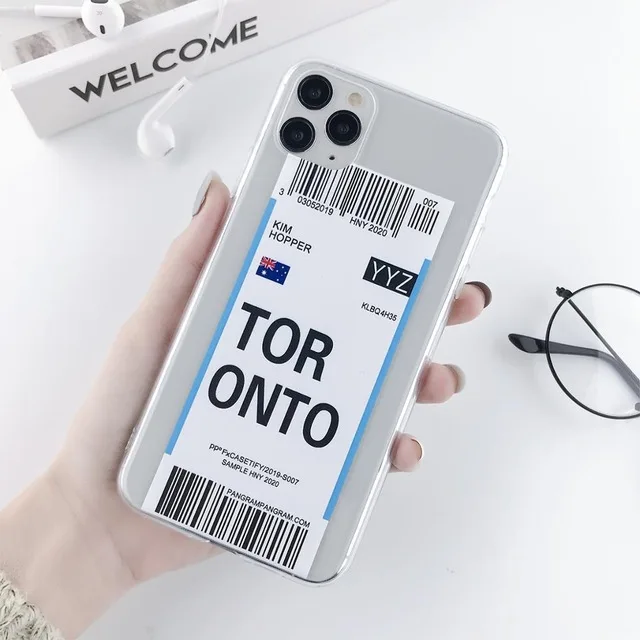 AC8878 Moskado чехол с воздушным давлением для iPhone 11 X XR XS Max воздушный билет штрих-код этикетка мягкий термополиуретановый чехол для iPhone 6 6S 7 8 7Plus - Цвет: AC8878