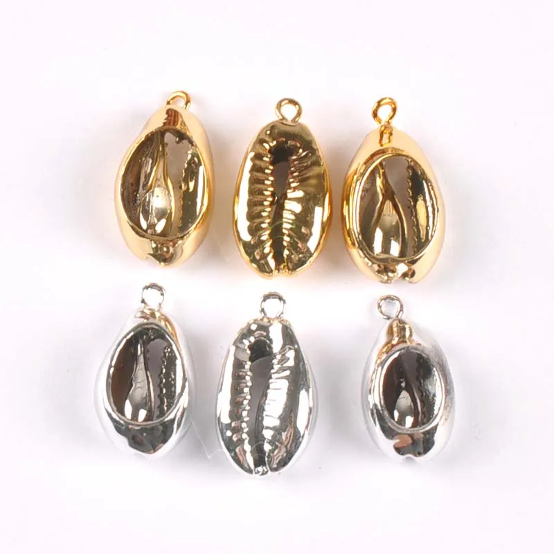 16-20mm charms Shell Golden/silver Plated for DIY handmade pendant bracelet SeaShells Home decoration 5pcs TRS0347 | Дом и сад