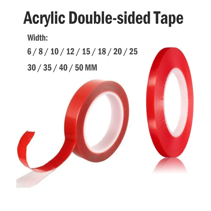 3 meter Waterproof Double Sided Adhesive Tape Clear Transparent Acrylic Two Faced Foam Multi Double-sided Thick | Обустройство дома
