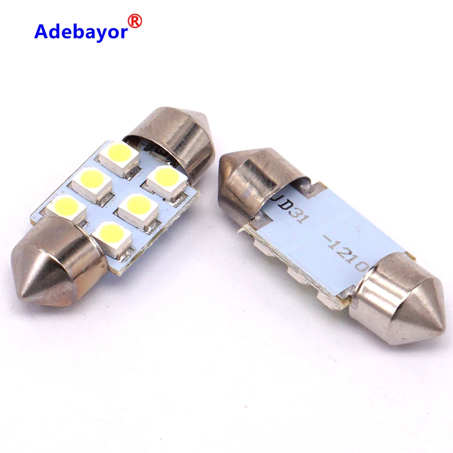 Яркий белый купол Adebayor 200 x гирлянда c5w C10W Автомобильный светодиодный светильник