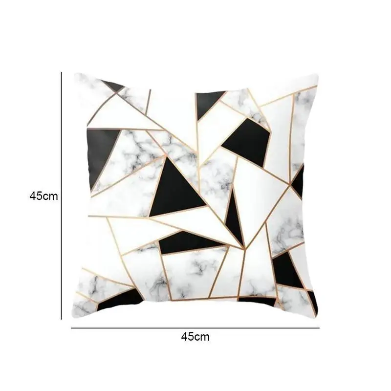 

Geometric Grey Marble Pillowcase family decoration Square Cover Decor Sofa Home 45x45cm Soft Car Cushion Pillow Q2P2