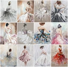 Картина 5D стразами AZQSD, картина танцовщицы, ручная работа, картина Стразы, алмазная вышивка, девушка, портрет из мозаики, украшение для дома, подарок