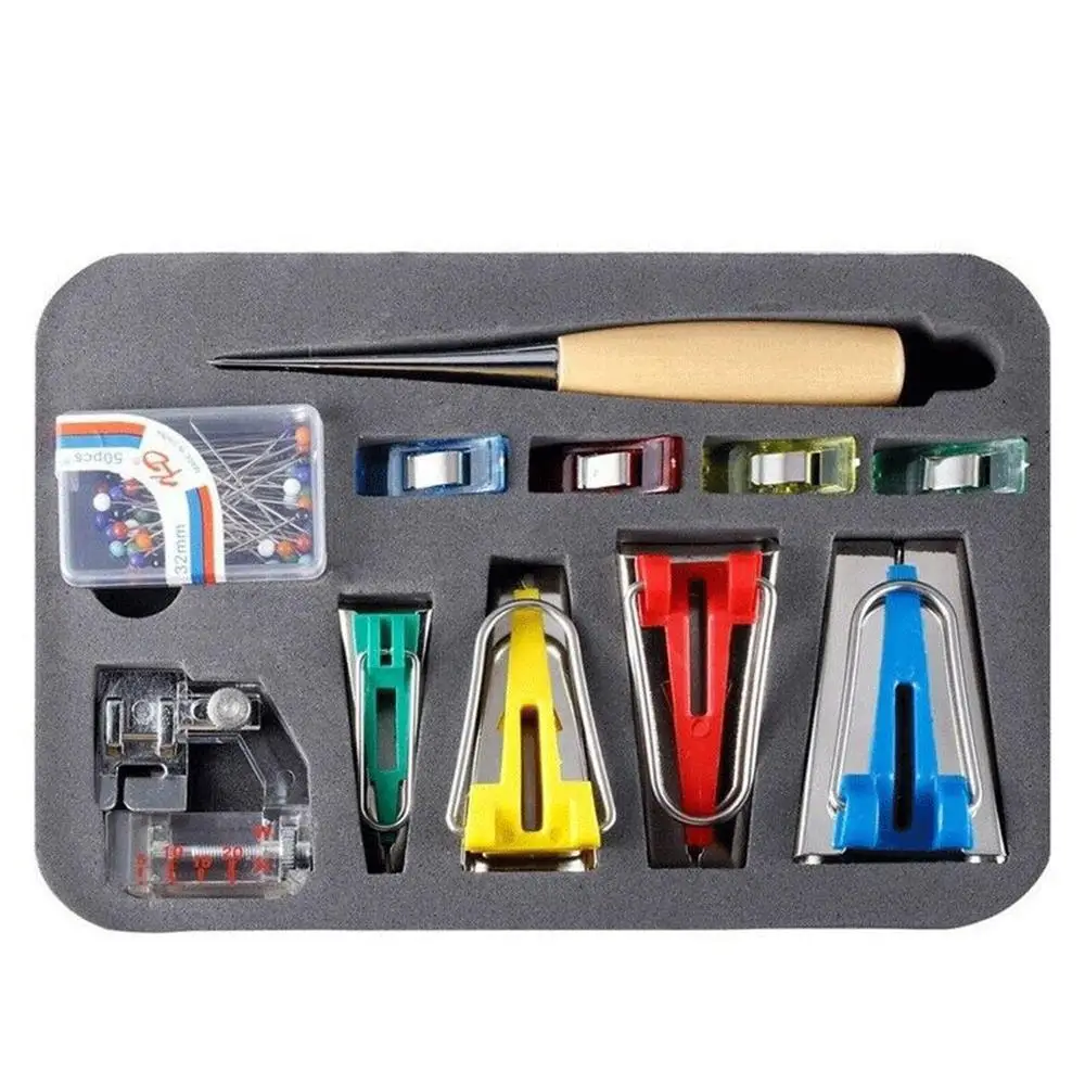 Sewing DIY Patchwork Tool Fabric Bias Binding Tape Maker Kit Tool For Sewing Quilting Electric Sewing Machine Accessories