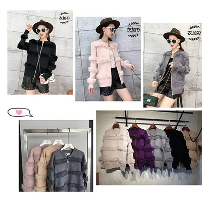 

Korean version of 2020 autumn new product short rabbit fur wool sweater women