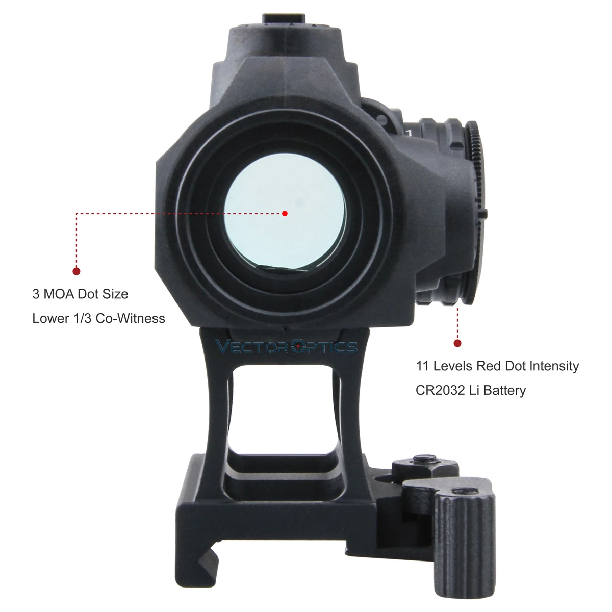 Коллиматорный прицел Vector Optics Maverick 1x22 MIL Red Dot QD 21 мм подходит для ружья 223 7 62 12ga и