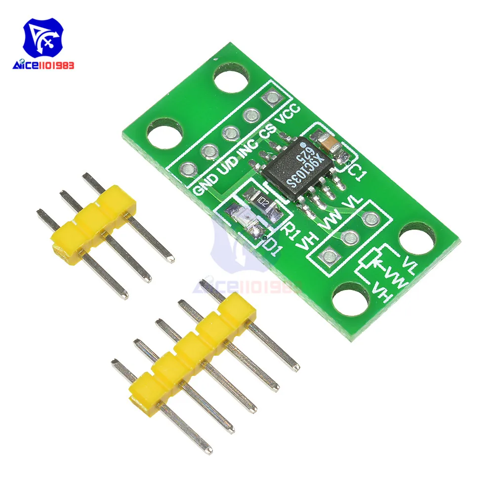 Diymore DC 3 5 в 10K Ом Сопротивление Цифровой потенциометр плата модуль для Arduino Span X9C103S|