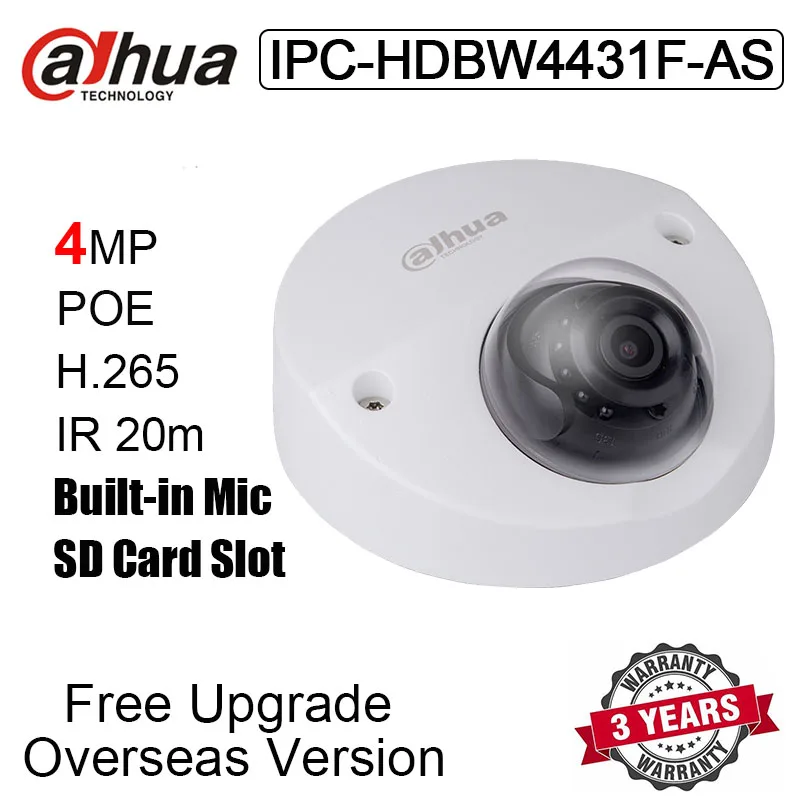 Мини-камера видеонаблюдения Dahua 4 МП IK10 POE IR 20 м IP67 Micro SD | Безопасность и защита