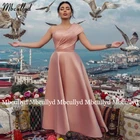 Женское атласное платье до щиколотки, элегантное винтажное платье для выпускного вечера, шелковое платье для вечеривечерние