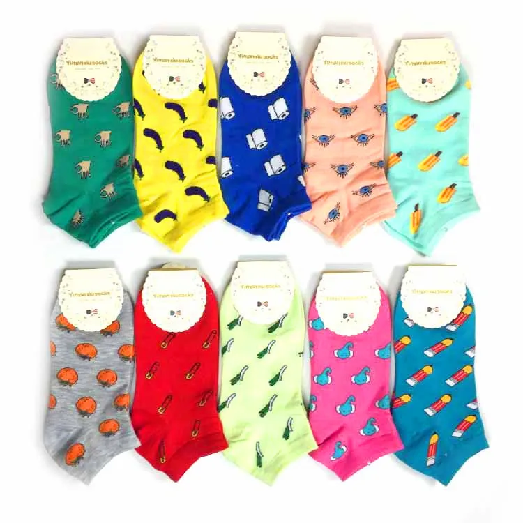 1 пара оригинальных коротких носков с героями мультфильмов забавные летние носки