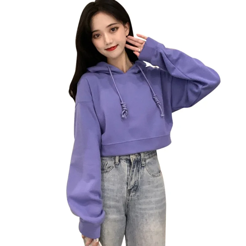 

Women Sweatshirt Hoodies Pullover Korean Style Long Sleeve Autumn Hooded Warm Tracksuit.2