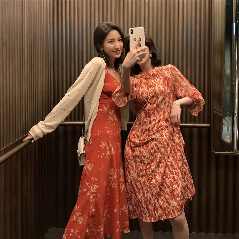 Женское винтажное платье миди с цветочным принтом элегантные вечерние платья