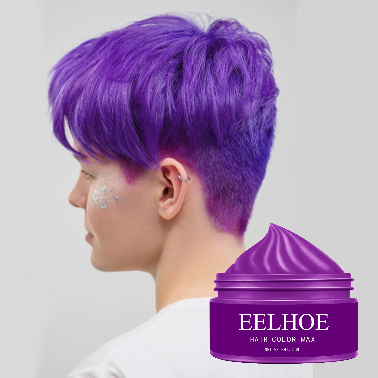 Краска для волос воск укладки Серебряная грязь серые одноразовые натуральные