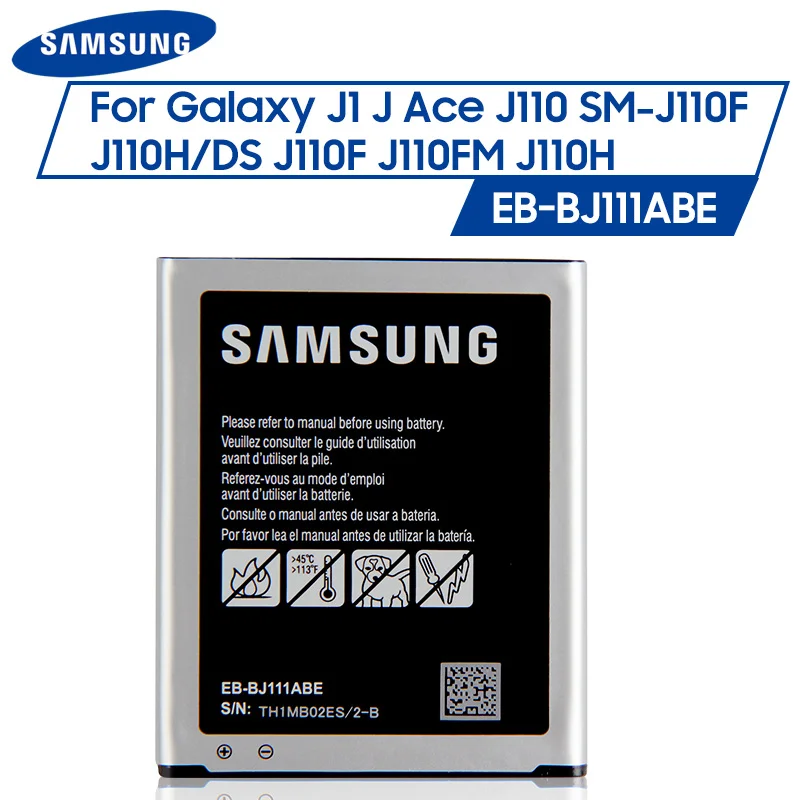 Оригинальная Аккумуляторная батарея для Samsung Galaxy J1 J Ace 4G версия J110 EB-BJ111ABE J110H J110F