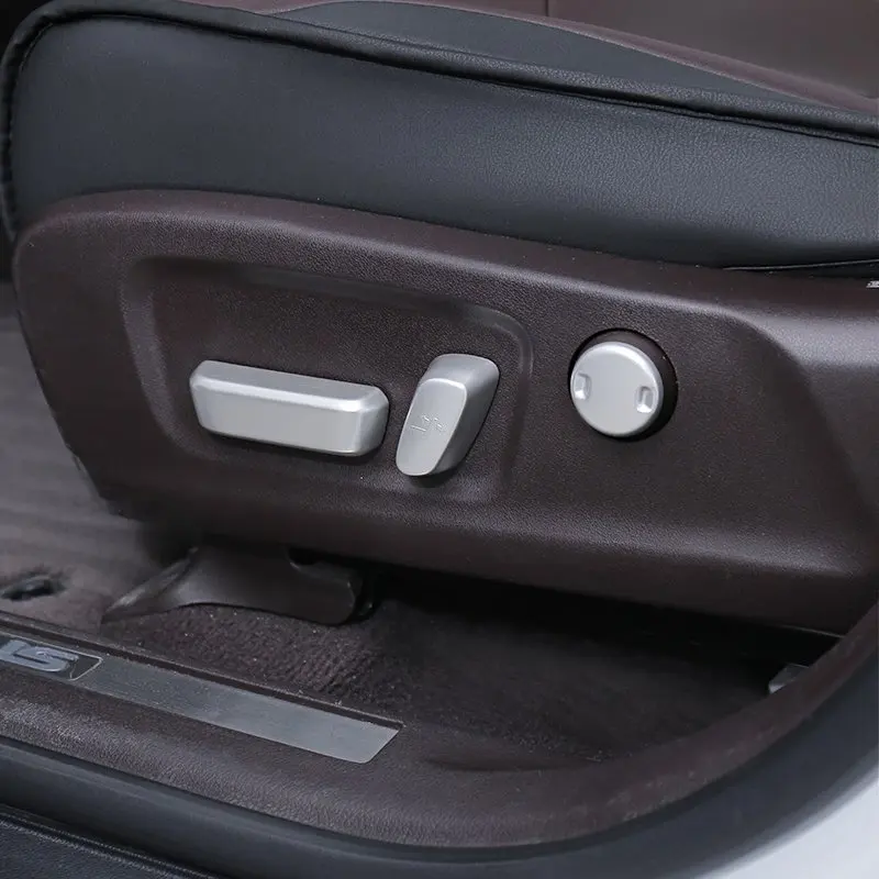 Araba koltuğu ayar düğmesi kapak krom dekorasyon Styling oto Lexus Rx 2016 için 2017 2018 2019 2020 2021 Rx200t Rx300 rx350 Rx450h