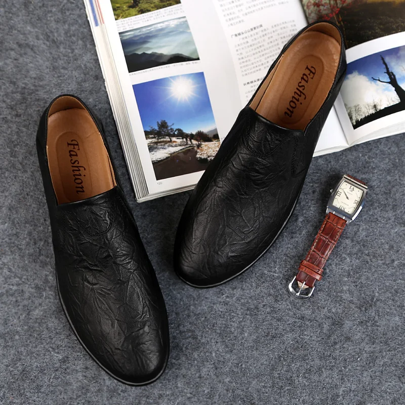 

Men's Shoes outdoor Casual genuine Leather Shoes Soft Fashion breathable brogue High Quality Comfortable Men Breathable Shoes L5