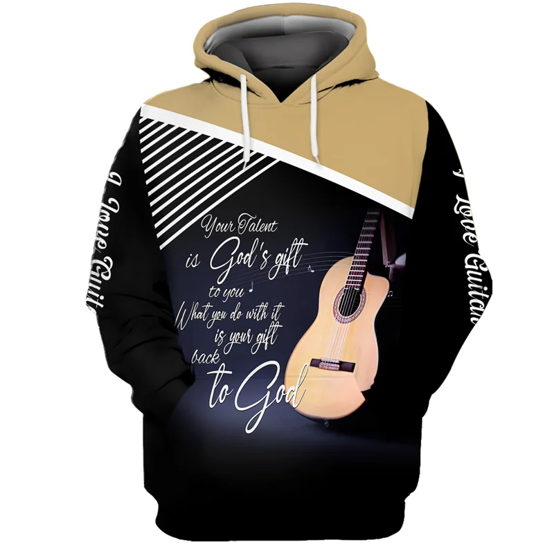 

Новинка, Прямая поставка, мужские спортивные толстовки с 3D принтом в стиле хип-хоп, Мультяшные толстовки, гитара, США, большой размер, индиви...