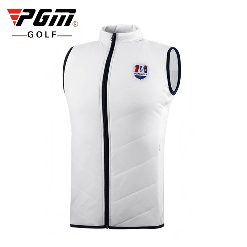 PGM Men Golf Jacket Vest Autumn Winter Thickening Plus Velvet Vest Outdoor Sleeveless Full Zipper Warm Vest Coat M-XXL D0833