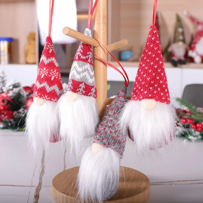 4pcs Christmas Faceless Doll Decorations Swedish Gnome Tomte Toy Hanging Tree Ornaments Thanks Giving Day Gifts | Дом и сад