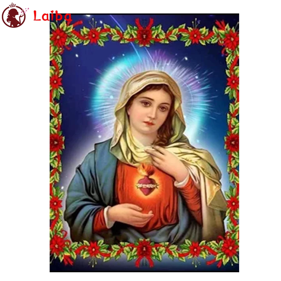 

5D DIY Diamond Painting Hot selling home art, Virgin Mary, religion cross stitch mosaic full square/round diamond embroidery