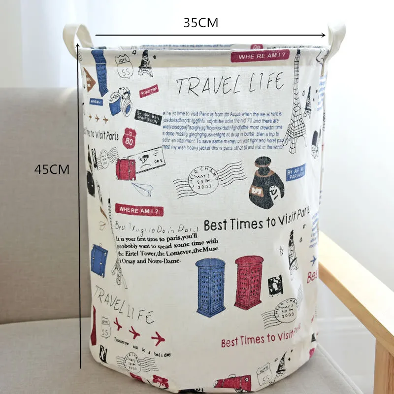 Лен грязный бочонок складные коробки для хранения игрушек креативные контейнер для белья корзина для белья бюстгальтер галстуки-бабочки Органайзер хранения носков мусорное ведро