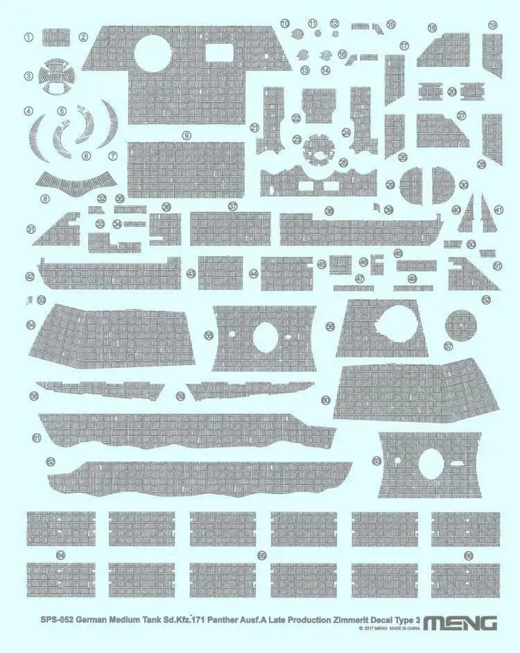 Meng Model SPS-052 1/35 Panther Ausf.A Late Production Zimme