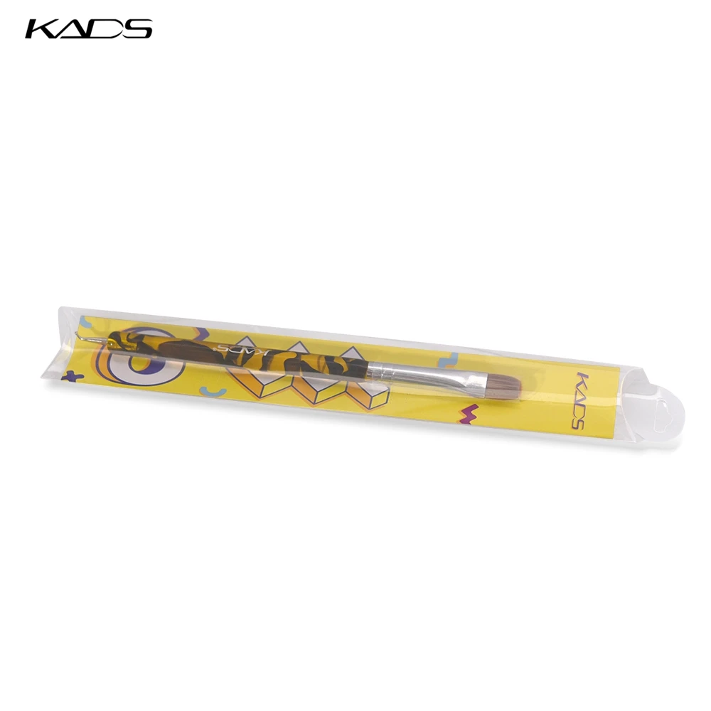 Кисть для ногтей с двумя головками Kolinsky French Sable, акриловая кисть для дизайна ногтей, кисти для рукоделия, инструменты для ногтей, полигелевая акриловая кисть