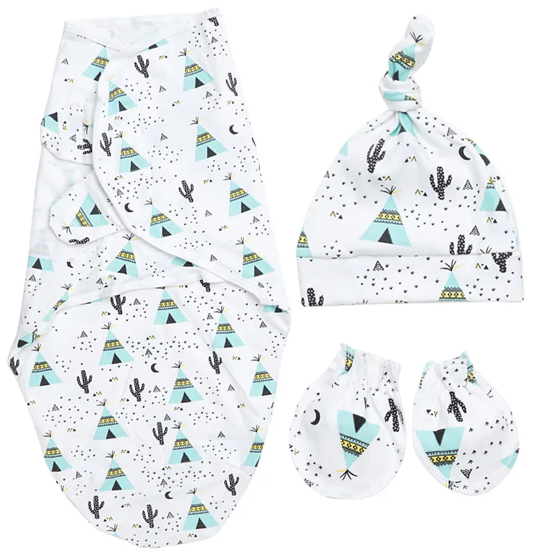 tent size s 3 шт./партия, модный кокон для новорожденных, детский спальный мешок, подгузники из муслина, конверт для младенцев, милый детский Пеленальный пакет, детские вещи - Цвет: tent size s