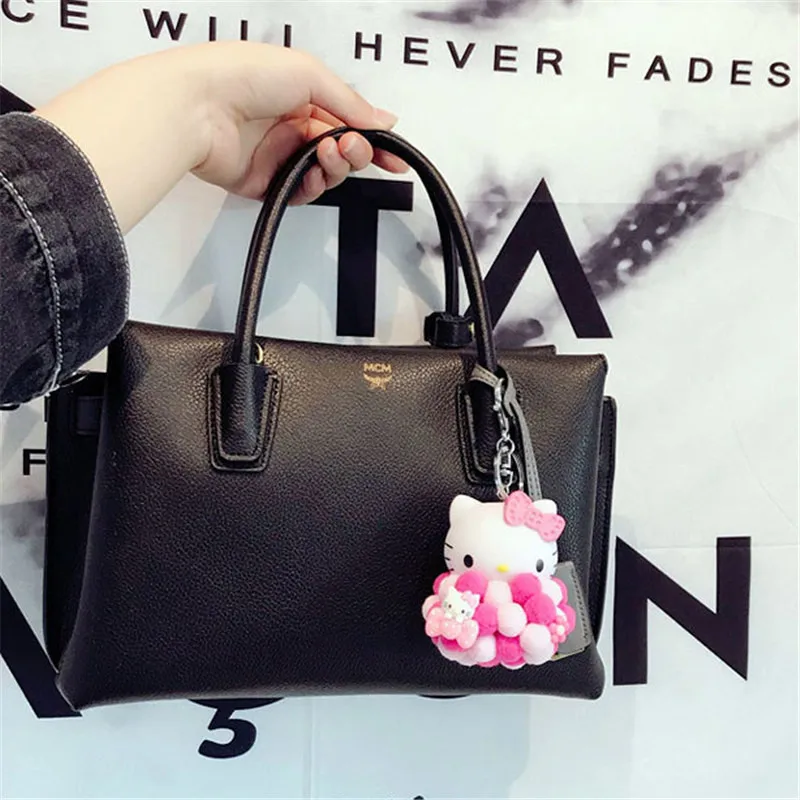 Милый котенок брелок с котом Женская мультяшная сумка KT брелки помпон подвеска