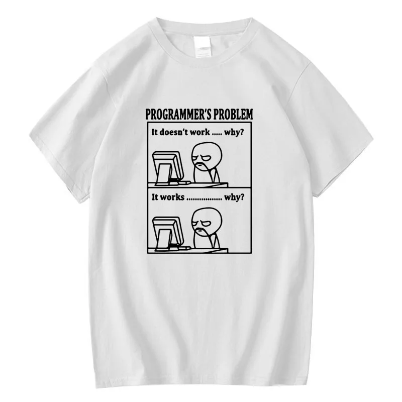 

Men's High Quality Interesting Programmer Print T Shirt Loose O-neck Men Short Sleeve Tees