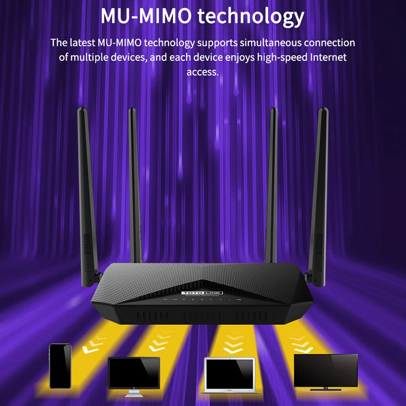 TOTOLINK A3002R Беспроводной двухдиапазонный гигабитный маршрутизатор Wi-Fi AC1200M 4*4