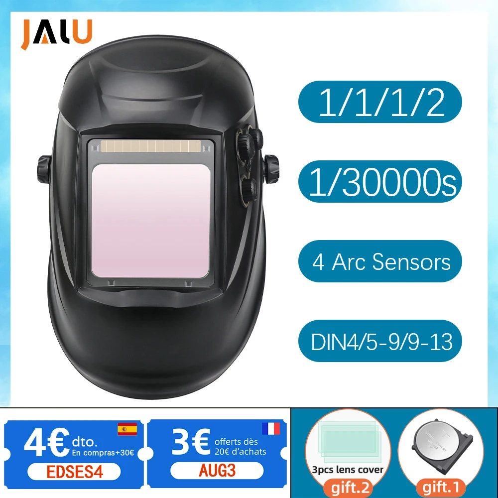 Сварочная маска с автозатемнением, маска для сварки 100*97 мм, True Color, DIN4/5-9/9-13 1/1/1/2, обновленная Helms для резки шлифовального станка - изображение