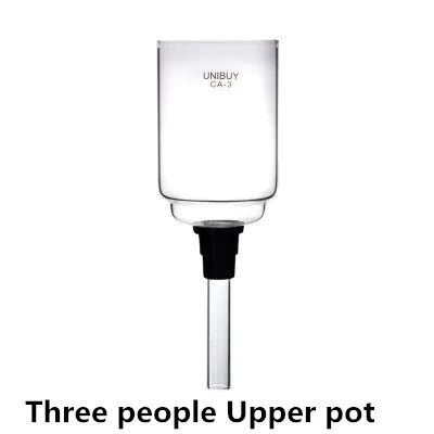 Three people Upper MICCK, высокое качество, 3 чашки, сифон, кофейник, чайник, набор, фильтр, сифон, Кофеварка, чай, сифон, термостойкий, бытовой горшок - Цвет: Three people Upper