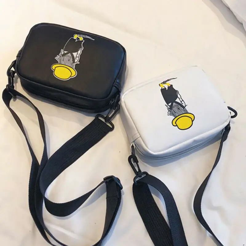 

PU Shoulder Crossbody Bag with Girl Printing Bolsa torebki damskie Small Designer Chain Women Bag Leather Handbag Messenger Bag