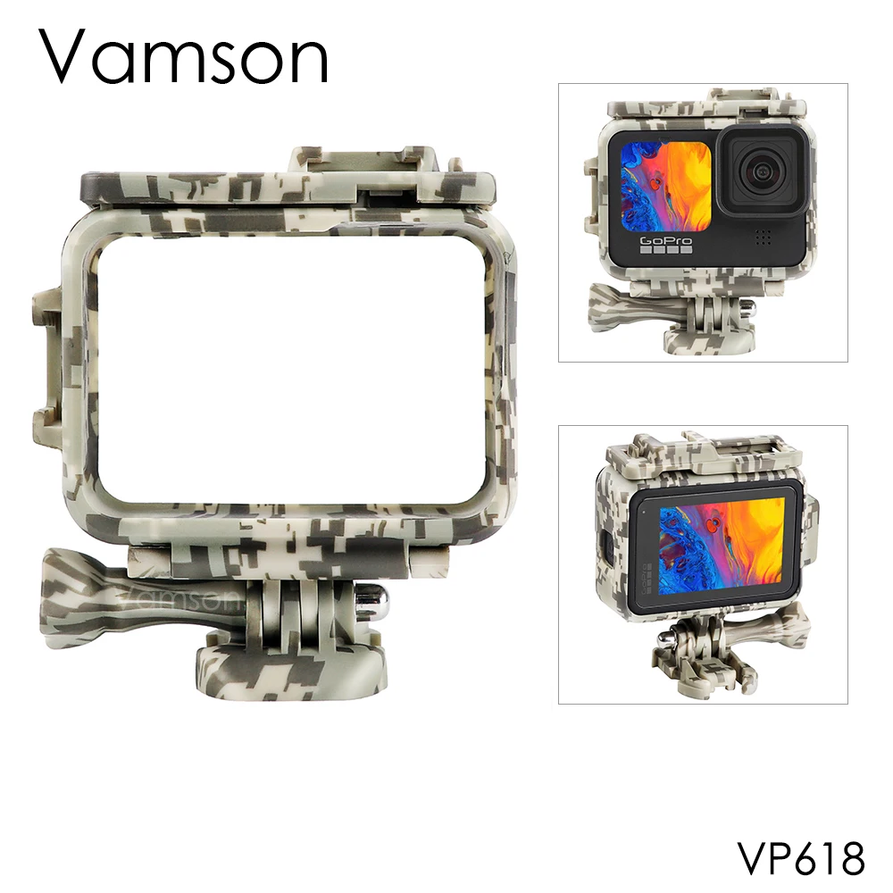 Камуфляжный защитный чехол Vamson для Gopro 10 9 защитная рамка Hero Black Camera VP618 |