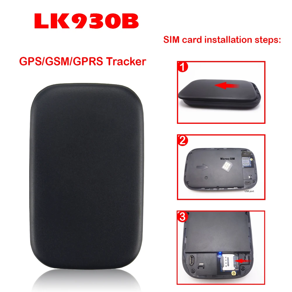 Магнитный GPS-локатор LK930B для транспортного средства в режиме реального времени