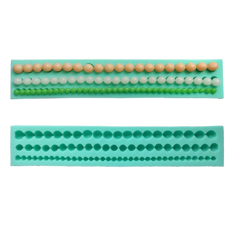 

Long Pearl Necklace Silicone Mold Fondant Cake Mould Decoration Chocolate Tools DIY Baking Tool Household Kitchen Accessories