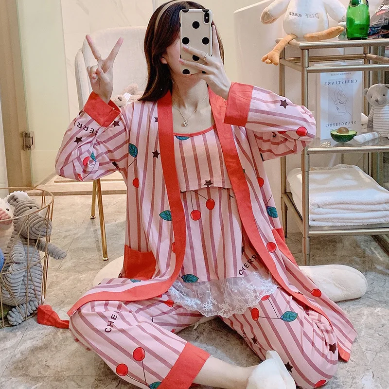 Комплект одежды для беременных женщин Пижама кормящих матерей хлопковые 3