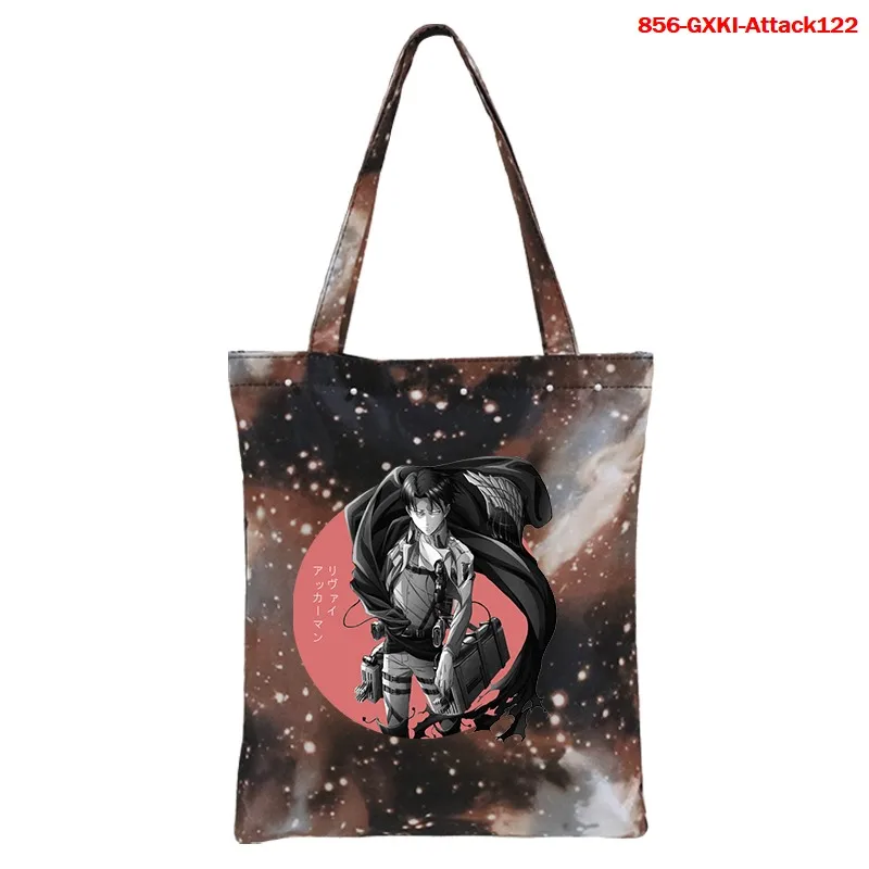 

Attack on Titan Large Capacity Booked Tote Bag Canvas Book Totes Book Anime Bookbag Reading Handbag Casual Totebag for Students