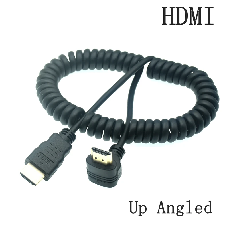 usb c power adapter HD-to Right Left Up Down Angle Mini HD Micro HDTV-compatible Male To Male Stretch Spring Curl Flexible Cable V1.4 DSLR 0.5M/1.8M mini hdmi