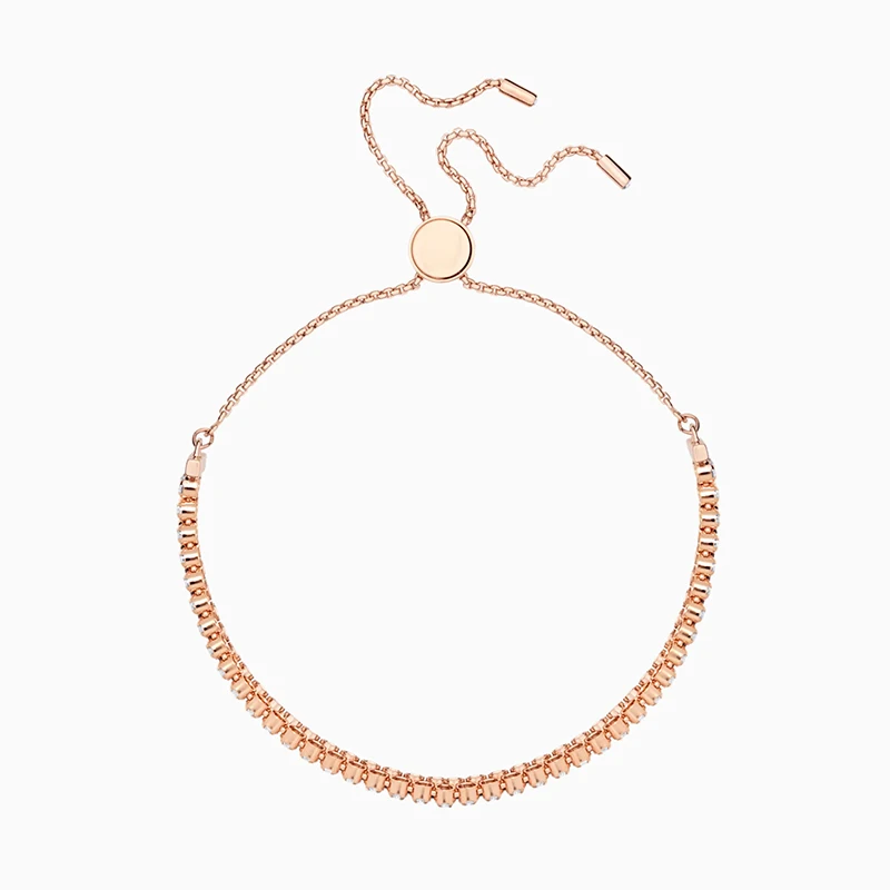 

Fashion Jewelry SWA New Style SUBTLE BRACELET Elegant Line Shape Rose Gold Sliding Buckle Bracelet Women Romantic Jewelry Gifts