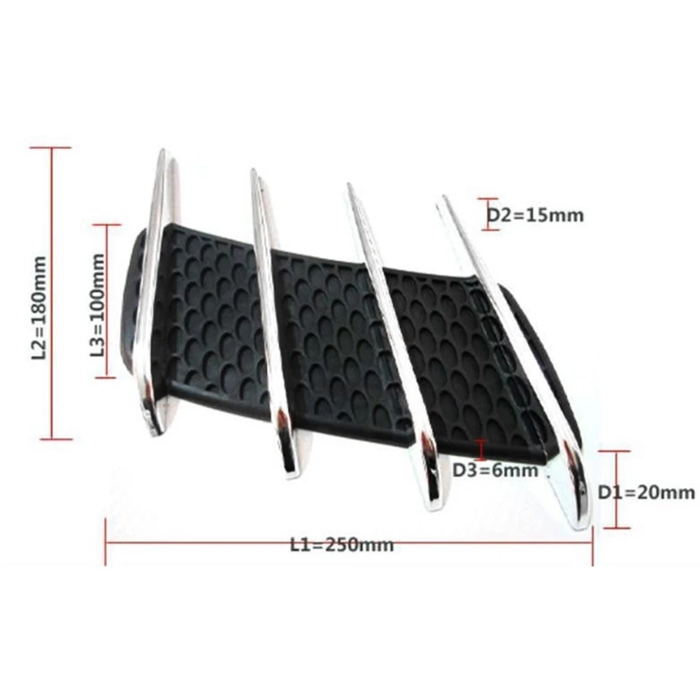 2 шт. OB-59 автомобиля воздухозаборника потока Vent Fender стикер капот Боковая дверь