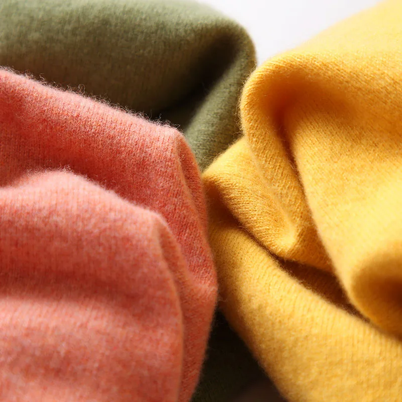 

100% Pure Wool Sweater Spring /Autumn New Cashmere Sweater Ladies Round Neck Pullover Color Matching Loose Knit Top Large Size