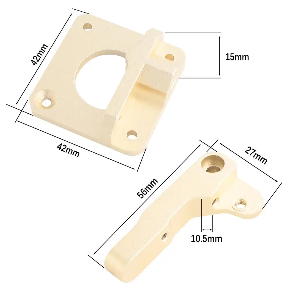 

Golden Left Hand Mk8 Extruder Upgraded Replacement Aluminum MK8 Extruder Drive Feed for CR-10, 10S S4 S5 3D Printer Parts