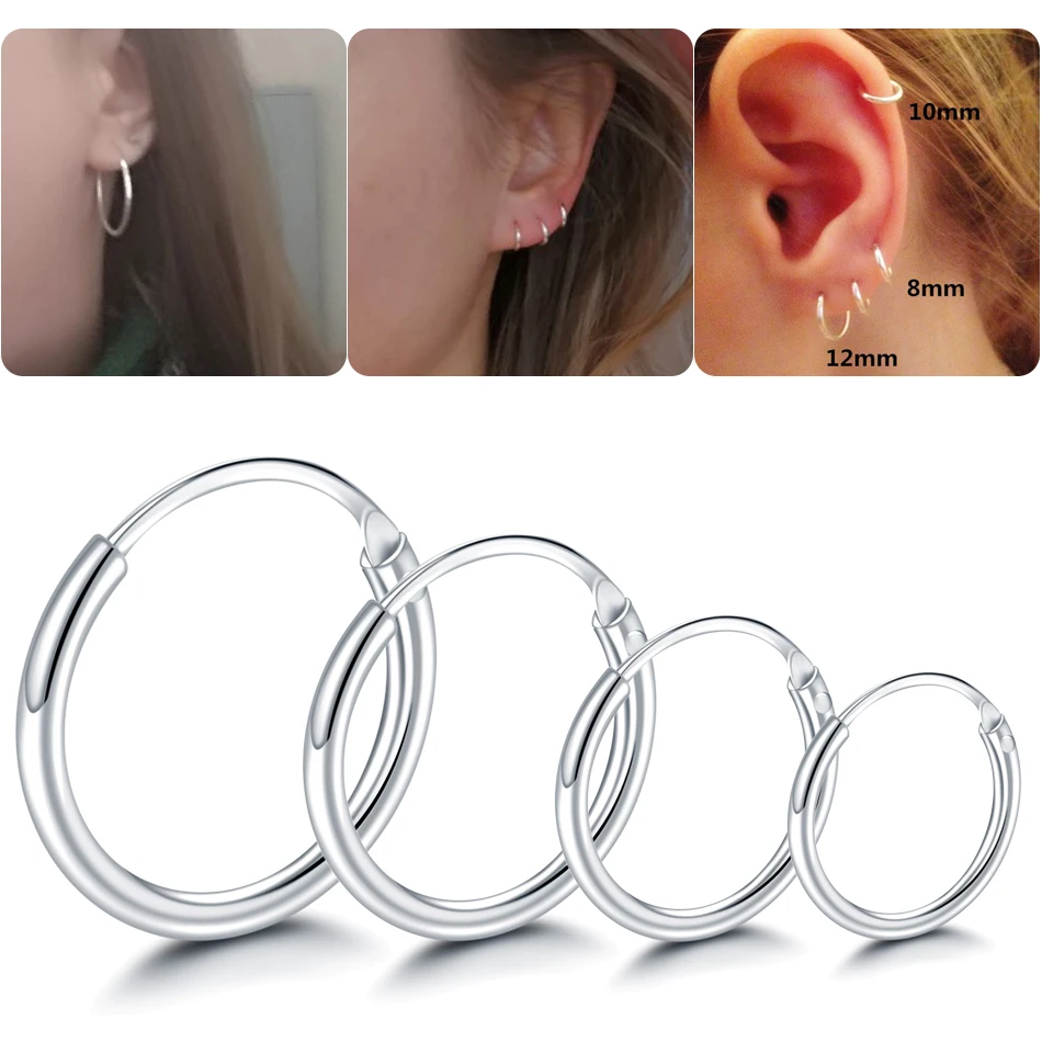 

1 Pair Earring 2021 Trend Korean Fashion Women Hoop Statement Earrings Ear Clip Helix Cartilage Body Jewelry Gifts