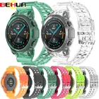 BEHUA ремешок для Huawei Watch GT2 GT 2 46 мм Смарт-часы браслет мягкий силиконовый ремешок для часов с чехлом спортивный браслет Correa